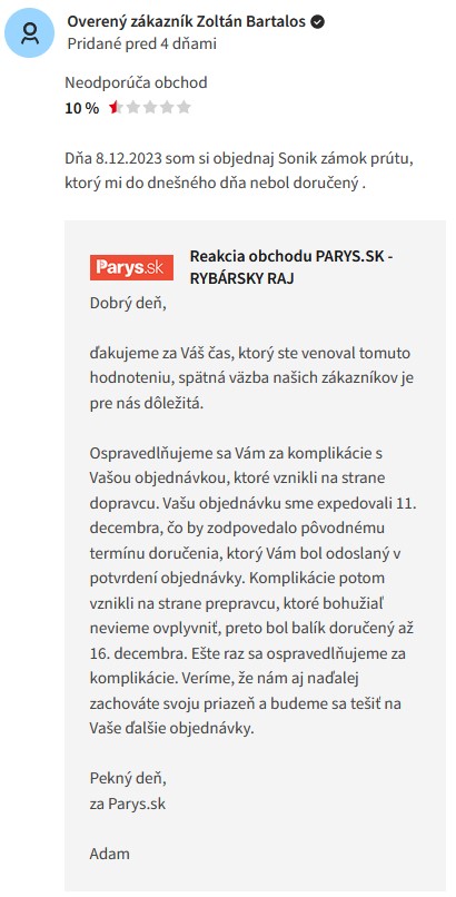 Parys.sk hodnotenie