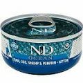 N&D CAT OCEAN Kitten Tuniak a treska a krevety a tekvica 70g 1 + 1 zadarmo