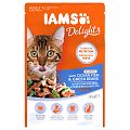 Kapsička IAMS pro kočky s mořskými rybami a zelenými fazolkami v omáčce 85g