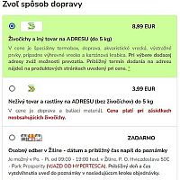 Shrimp.sk spôsoby dopravy