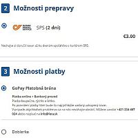 Fera.sk spôsoby dopravy a platby