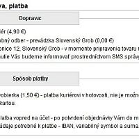 Najkrmivo.sk spôsoby dopravy a platby